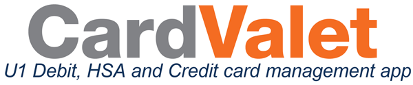 CardValet U1 Credit Card management app. Online Security and credit card management mobile application.